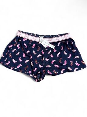 PINK Victoria's Secret Navy Sleep Shorts with Pink Boots